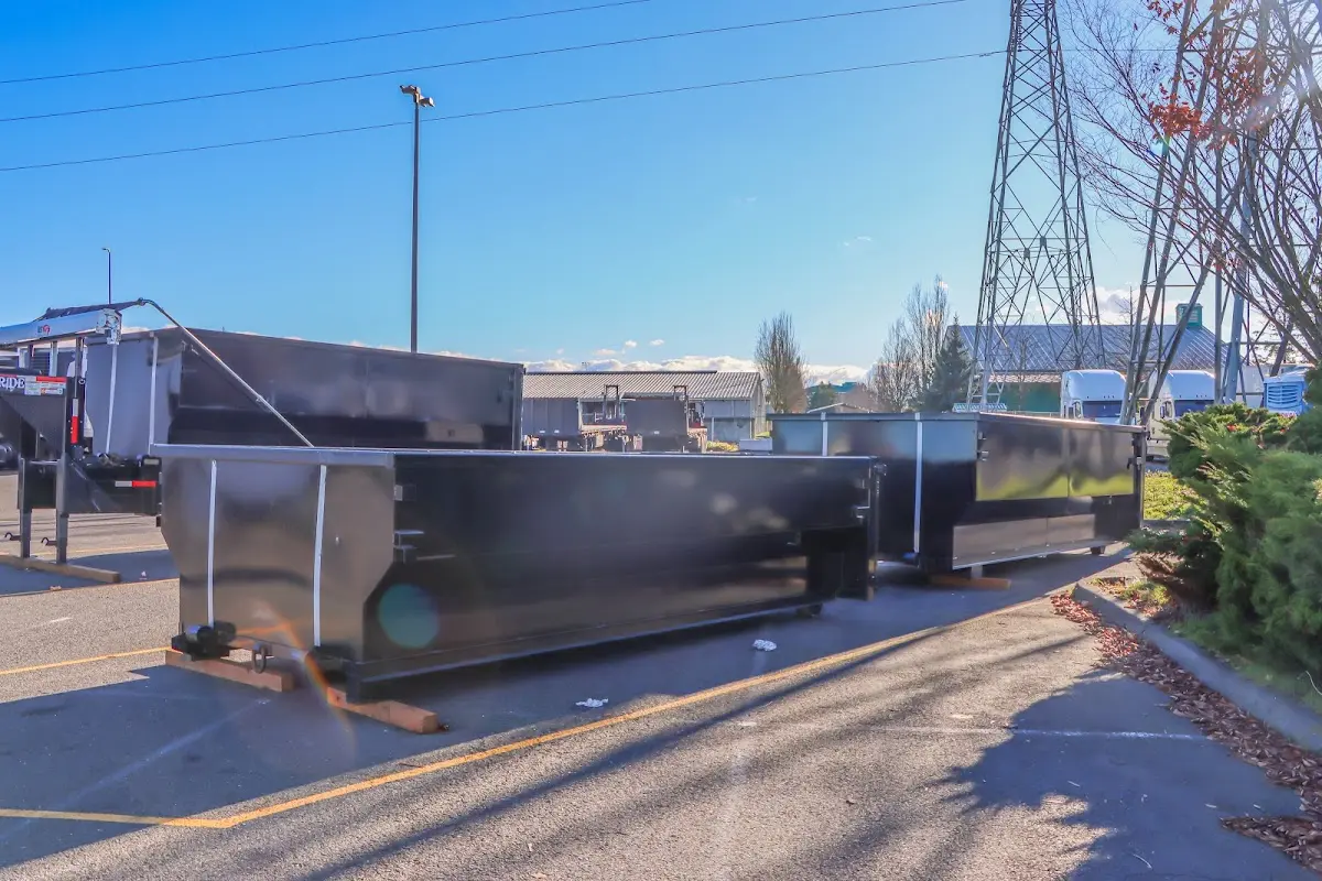 Roll-off dumpster ready for waste disposal at job site for Cleanout Dumpster Rental in Calumet City